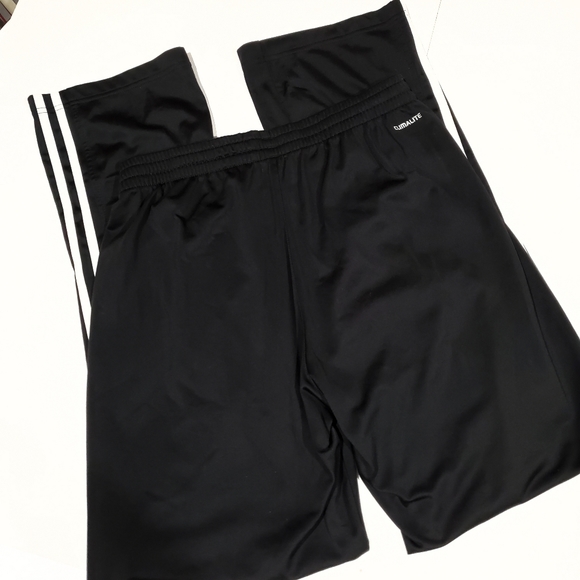 Adidas ClimaLite Black & White Straight Leg Athletic Track Workout Pants Size S - Picture 4 of 15